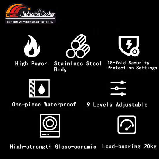 Estufa eléctrica de inducción industrial profesional P para restaurante